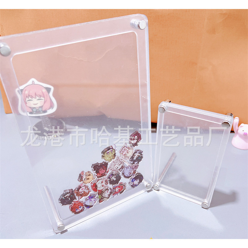 กรอบรูปอะคริลิคใสเดสก์ท็อปตกแต่ง HandmadediyThe hokey pokey2cmPiece Storage กรอบรูปจอแสดงผลหนา