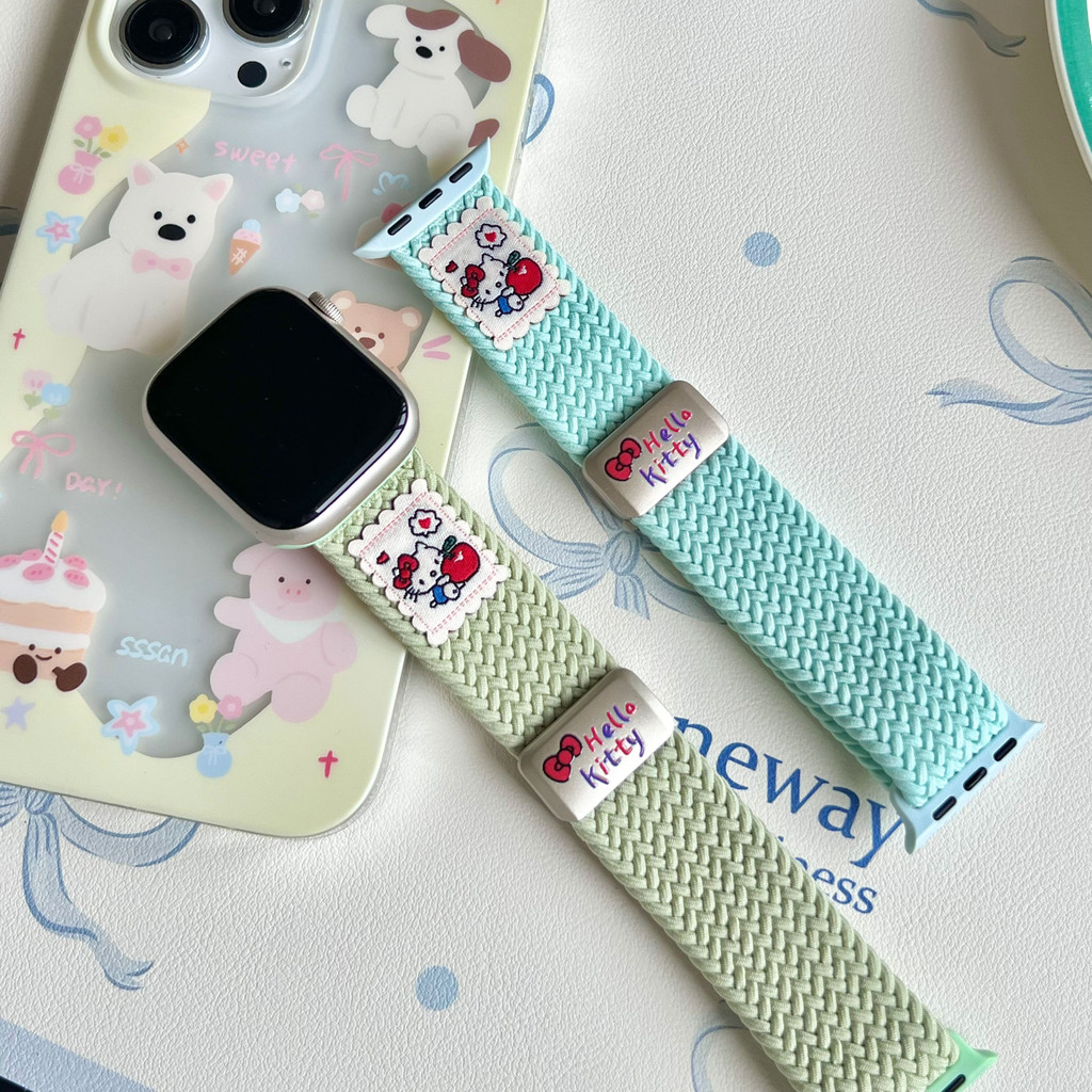 สายไนลอนแม่เหล็กลายการ์ตูน สำหรับ Apple Watch Strap Series 11 10 Ultra 2 9 8 7 6 5 SE 4 3 สายนาฬิกา Band iWatch 49 46 45 44 42 41 40 38mm ราคา ถูกที่สุด ดีลบีเคเค แกลเลอรีภาพที่ 7