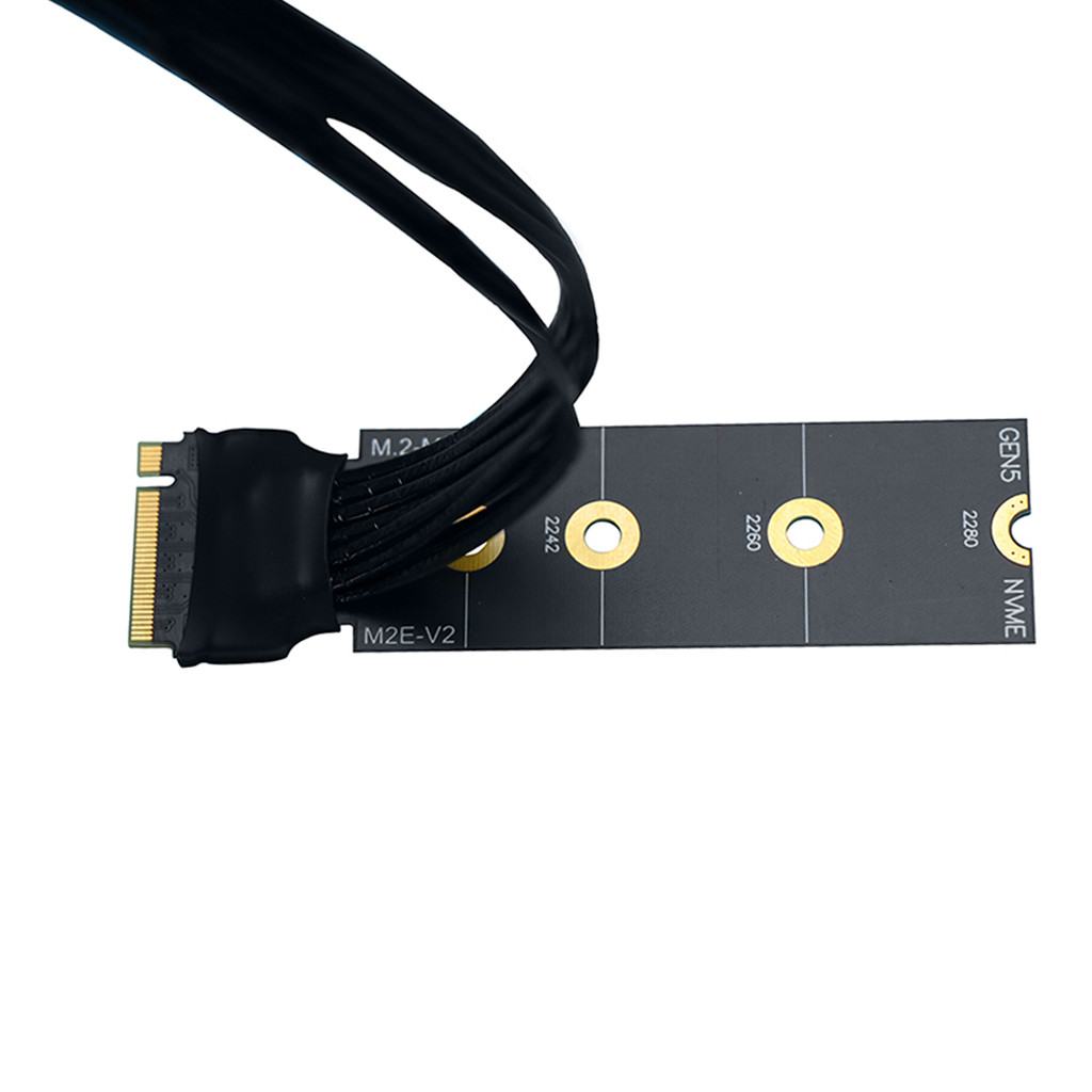 PCIE 5.0 X4 GEN5 SSD อะแดปเตอร์สาย M.2-Mkey สาย 128GBPS สําหรับ M.2 2280 22110 NVME SSD Silver-plate