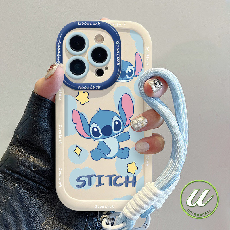 การ์ตูนปักถักร้อยสีฟ้าคล้องคอชูหรู เคส Redmi 13C 10A A1 12C 9C A2 12 9C 11A 10C Note 11s 10s 10 11 1