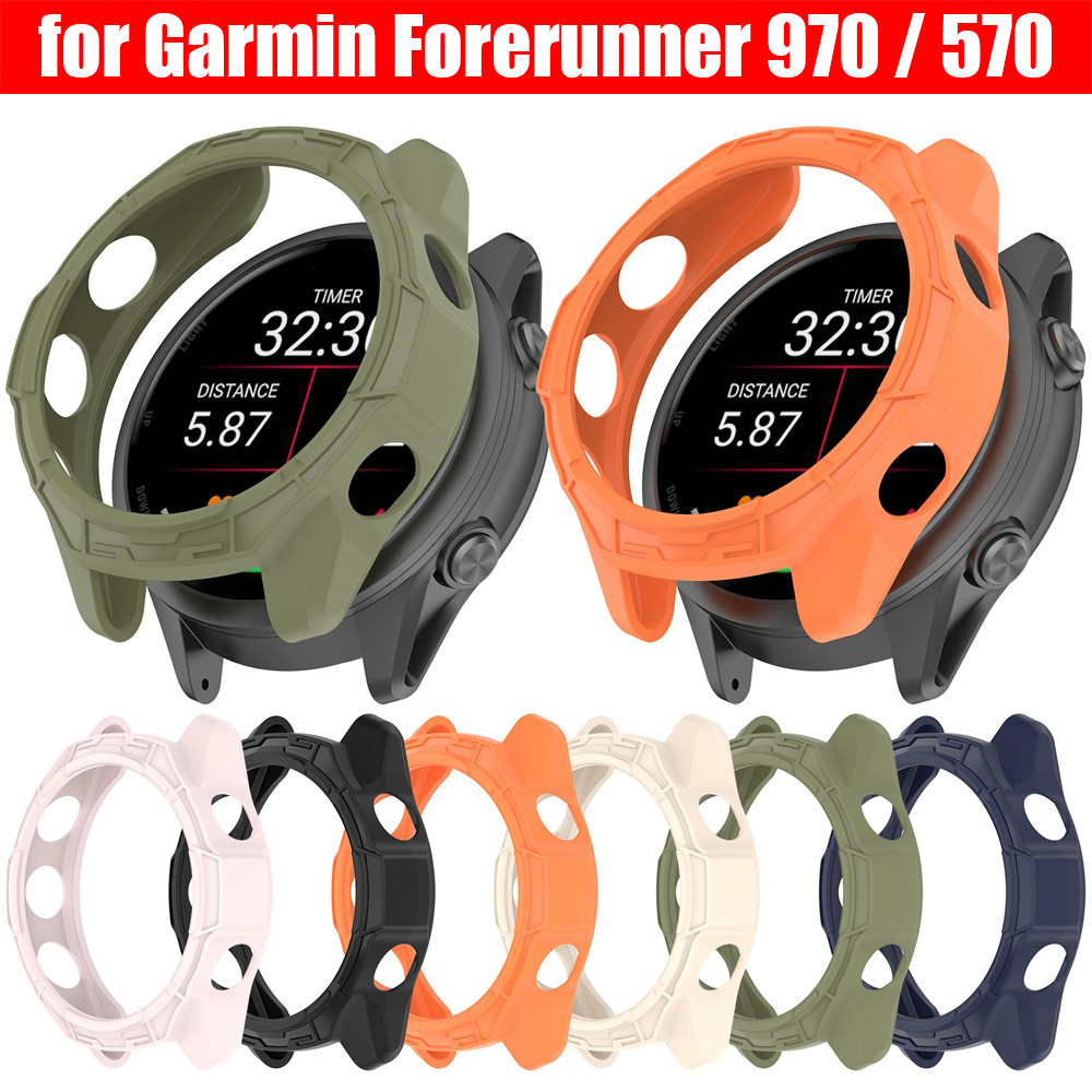 เคสป้องกันสําหรับผู้เบิกทาง Garmin 970 ฝาครอบกันชนแบบนุ่มป้องกันการกระแทกสําหรับเปลือก Forerunner 570