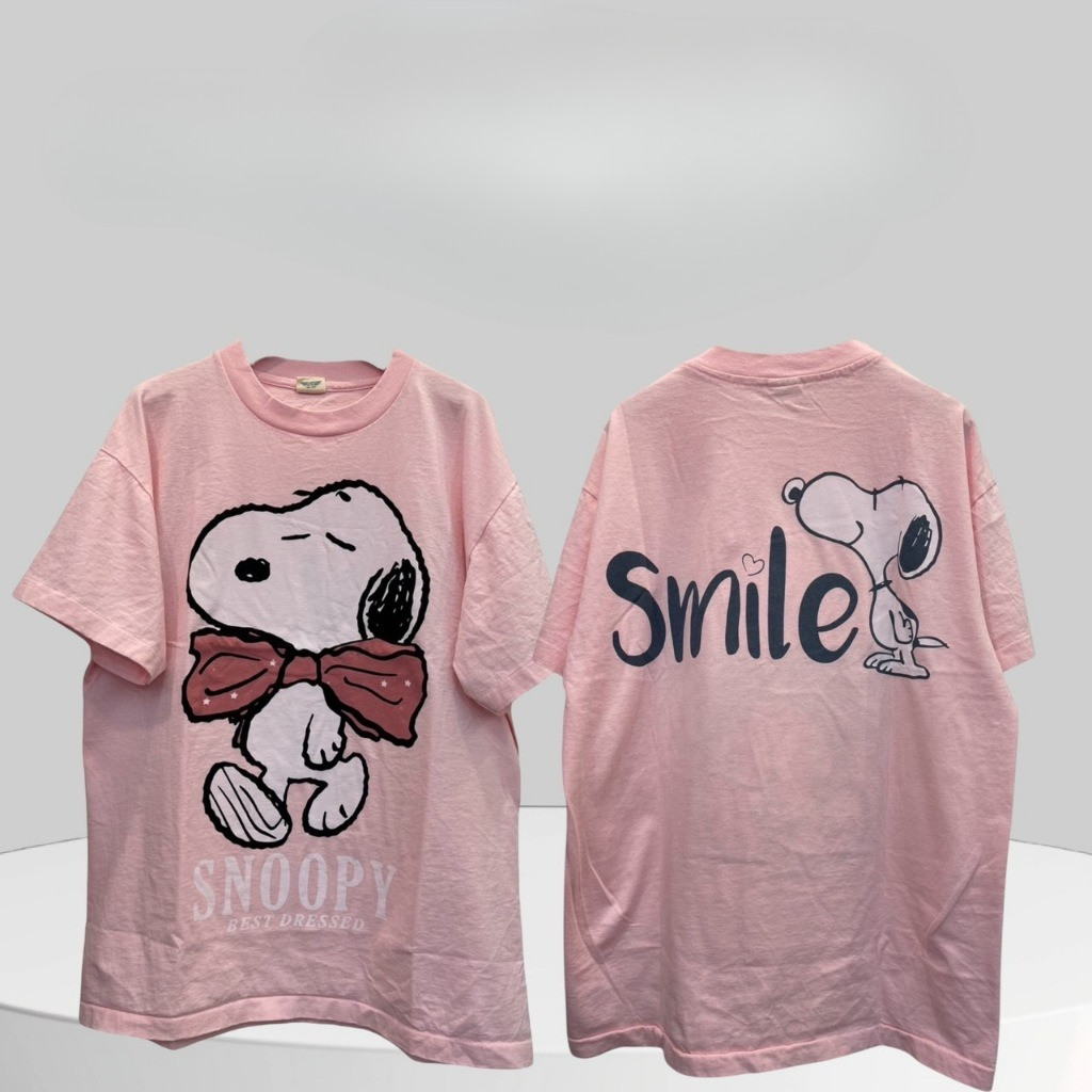 (จัดส่งตลอด 24 ชั่วโมง）Angle Official Cotton100 งานใหม่ ทำเก่า ผ้าฟอกเฟดนุ่มไร้ตะเข็บข้าง สกรีนลาย หน้าหลัง T5