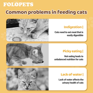FOLOPETS แมวกระป๋อง 85g อาหารแมวซุปซุปแมวออร์แกนิกน้ําเกรวี่ขนมอาหารเปียกอาหารกระป๋อง