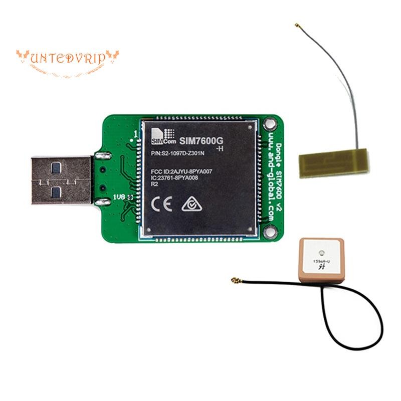 SIMCOM SIM7600G H USB Dongle + Antenna HSPA + GSM GPRS EDGE UMTS LTE 4G Cat4 โมดูลสําหรับ SIM7600 SI