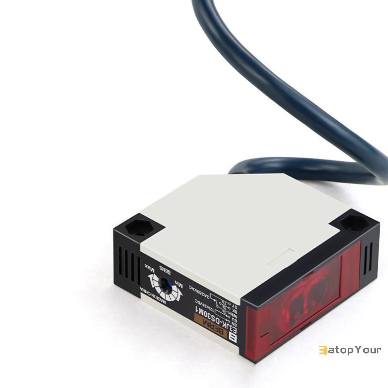 EatopYour] 4m 5m 30/50cm Diff/Specular/Opposing Photoelectric Induction Switch Sensor 220V AC/DC Uni