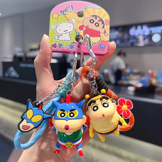 ของแท้ Crayon Shin-Chan คลาสสิกเบสบอล Superman พวงกุญแจการ์ตูนอะนิเมะเกมอุปกรณ์ต่อพ่วงจี้
