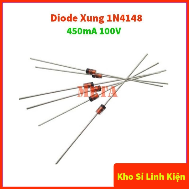 [ถุง 10 ชิ้น] Pulse Diode 1N4148 450mA 100V Pin DO-35 DIP - Zenner Diode 4148