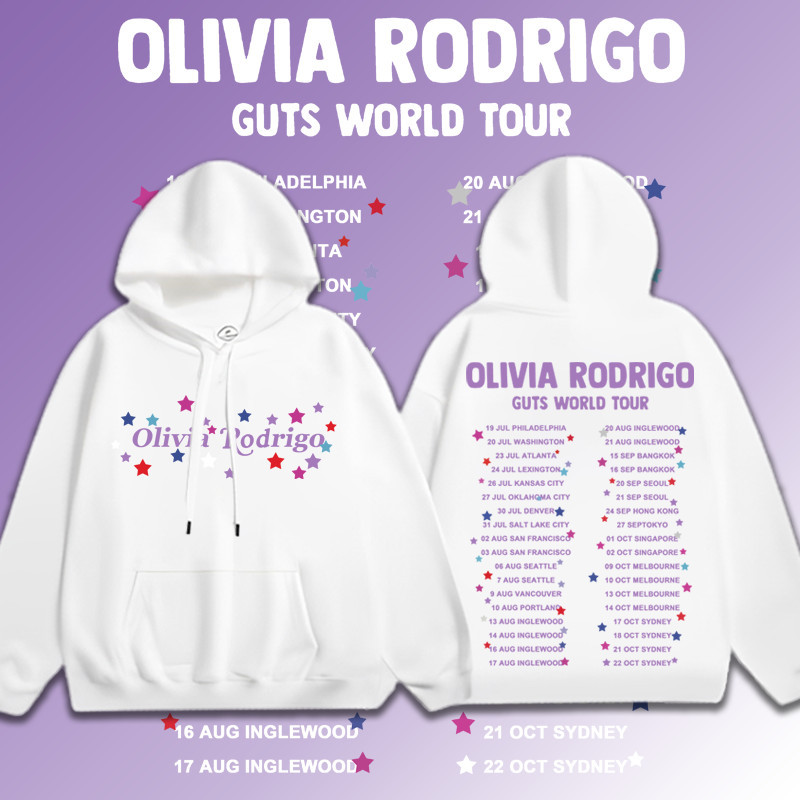 🔥 🧸ผ้าฝ้าย Hoodie🧸 2024 ใหม่ Hoodie " ❤Olivia Rodrigo "  100% ผ้าผ้ฝ้าย เสื้อฮู้ดแขนยาว ออกทริป เล่น