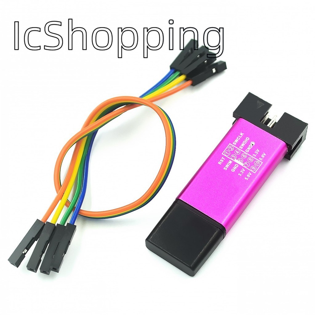 Link Stlink ST-Link V2 Mini STM8 STM32 Simulator Download Programmer การเขียนโปรแกรมพร้อมฝาครอบสาย D