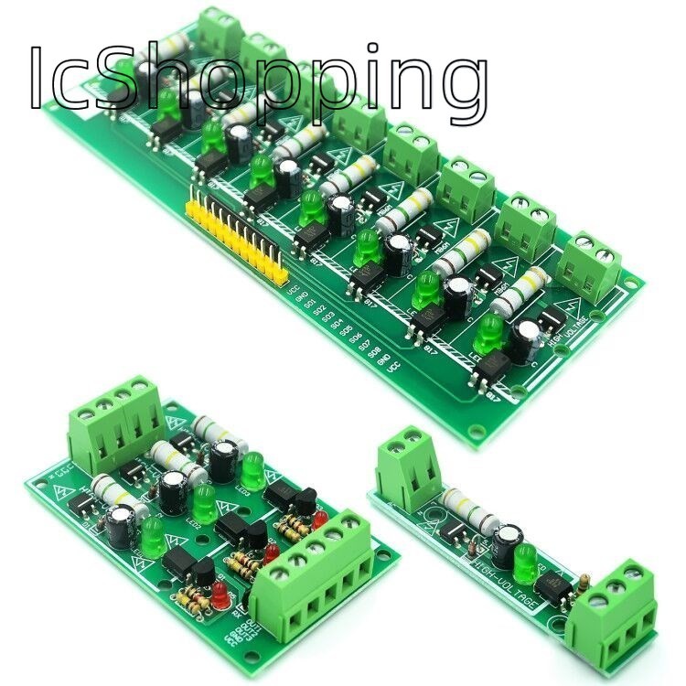 1 3 8 บิต AC 220V Optocoupler โมดูลแยกแรงดันไฟฟ้าตรวจจับบอร์ด Adaptive 3-5V สําหรับ PLC Isolato Fotoacoppiatore โมดูล