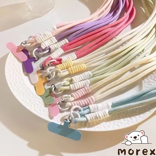 สร้อยข้อมือโทรศัพท์วินเทจแบบง่ายสีสดใสสำหรับโซ่โทรศัพท์มือถือถักและเชือกแขวนแฟชั่นโซ่โทรศัพท์มือถือสีทึบ