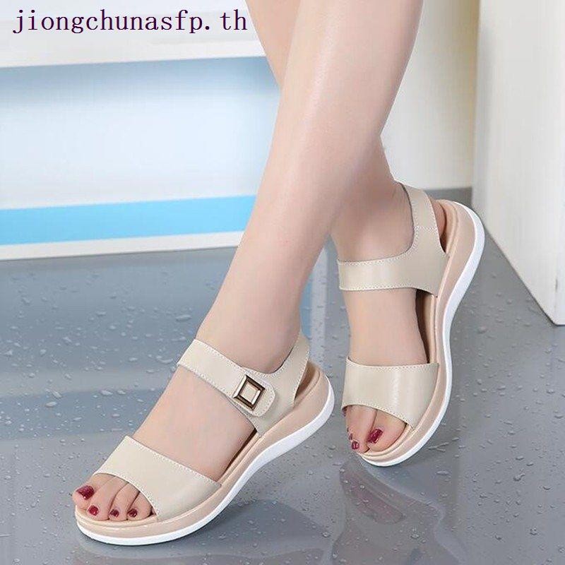 การจัดส่งสินค้าฟรีรองเท้าแตะลําลอง พื้นนิ่ม กันลื่น ใส่สบาย ขนาดใหญ่ แฟชั่นฤดูร้อน สําหรับสตรีตั้งครรภ์ ไซซ์ 35-45 41 42 43
