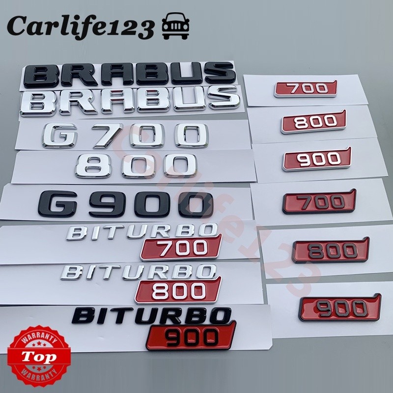 Brabus G800 700 900 G300 G500 Biturbo Fender ด้านข้างสติกเกอร์สัญลักษณ์ด้านหลัง Badge Decal