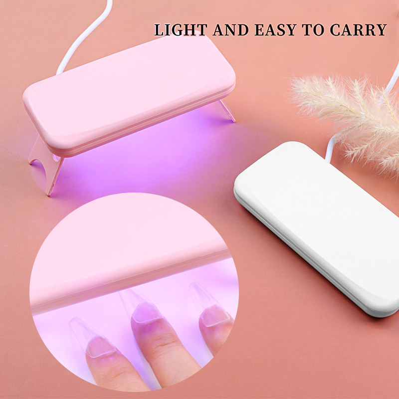 Ur SGAR 6W Mini เครื่องเป่าเล็บเครื่อง Micro UV LED โคมไฟแบบพกพา USB เล็บเจลเครื่องบ่มพับเล็บ Fast Lighting
