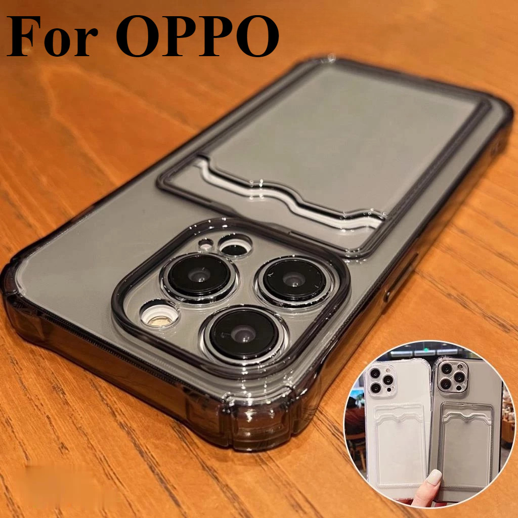 กันกระแทก เคสใส ใส่บัตร for OPPO A60 A15 A17k A57 A16 A79 A18 A5 A9 A17 A74 A38 A54 A3s A78 A58 A98 A2 A36 A76 A5S Reno7