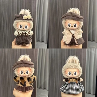 Ropa Labubu สําหรับ 17 ซม. Labubu ชุดหมวกสไตล์ย้อนยุคสไตล์ศิลปะขนาดเล็กเสื้อผ้า Labubu ชุด