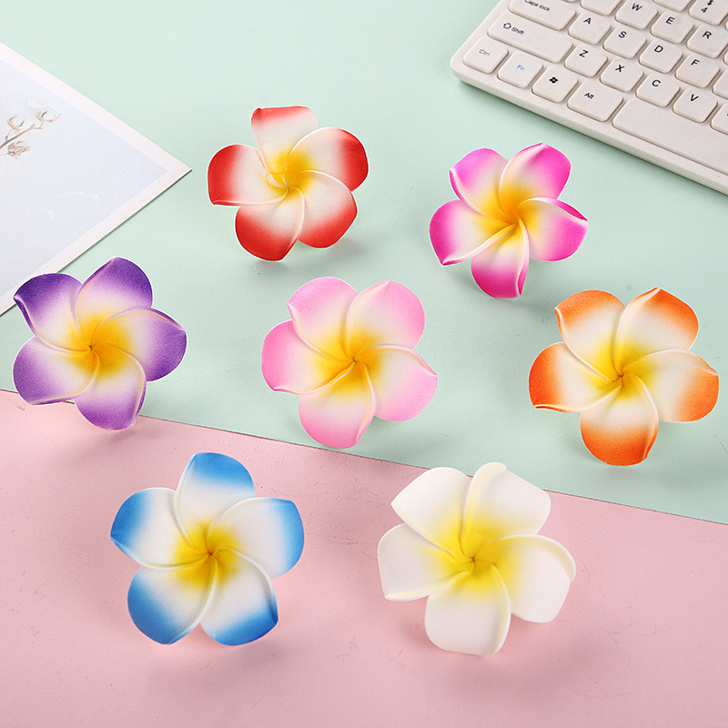 โฟม Plumeria กิ๊บติดผมดอกไม้สําหรับผู้หญิง Hairpins ดอกไม้ไข่ Barrette เครื่องประดับผมฮาวาย