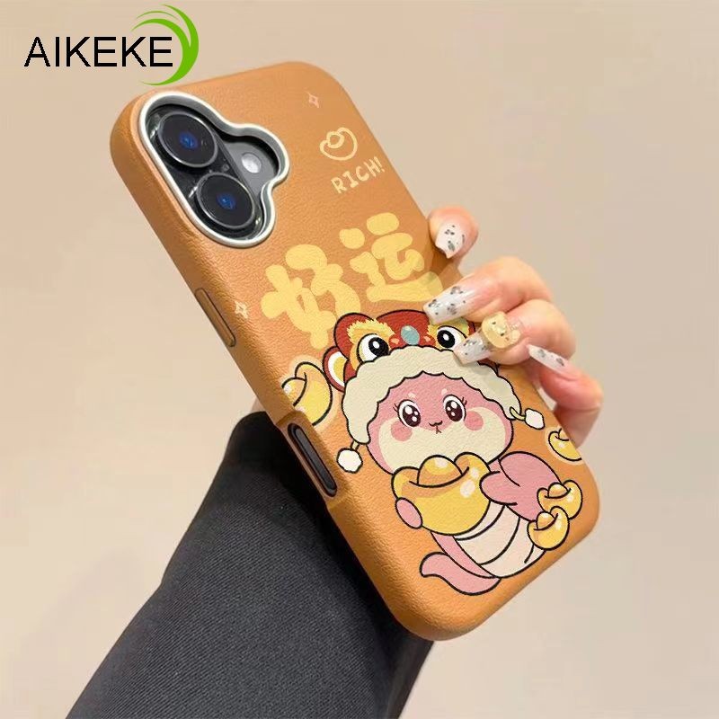 ตรุษจีนโชคดีหนังเคสโทรศัพท์สําหรับrealmeหมายเหตุ60 50 P1 GT Master Q5i U1 6 5 6i 6s 5i 5s 2 C1 Q 11 Plus 11X 9i 8i 8i 8ปลอกน่ารักการ์ตูนงูป้องกันการล่มสลายนุ่ม เคส