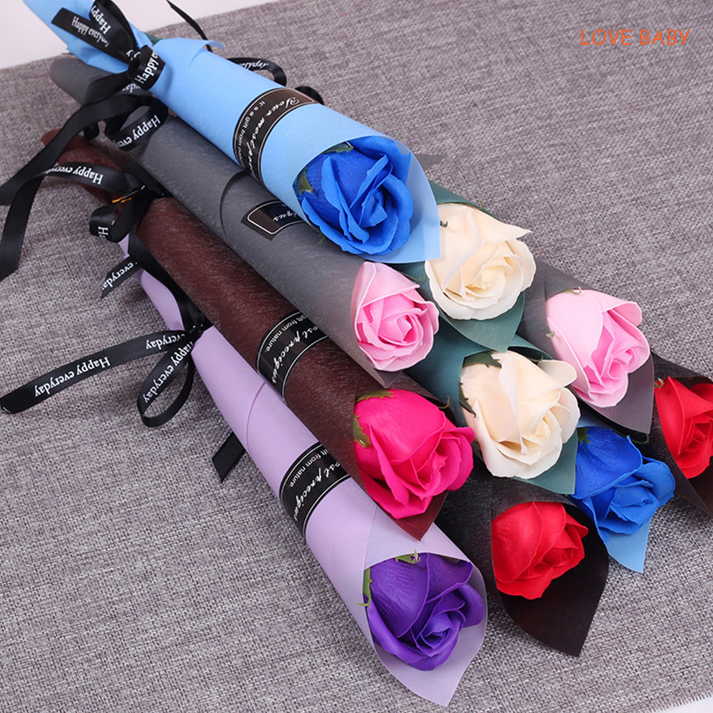 10 ชิ้นดอกไม้ประดิษฐ์สบู่ Rose Bouquet Rose สบู่ดอกไม้งานแต่งงานวันเกิดเทศกาล Party Home ของขวัญตกแต่งตาราง