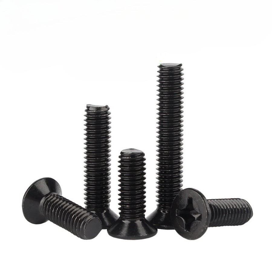 น็อต สกรู หัวเตเปอร์ แฉก F+ สีดํา สแตนเลส 304 เกลียวมิล หยาบ/Flat Head Phillip Machine Screw M2/M2.5/M3/M4/M5/M6 * L3-50mm (WDY-YL-TH-w) ราคา ถูกที่สุด ดีลบีเคเค แกลเลอรีภาพที่ 2