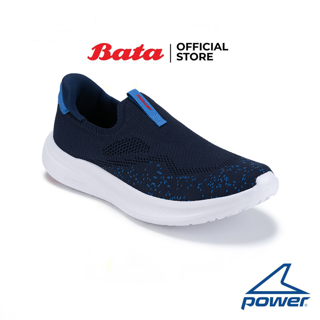 Bata บาจา Power รองเท้าสลิปออนเดินออกกำลังกาย แบบสวม สำหรับผู้ชาย สีกรมท่า 8289868 สีดำ 8286868