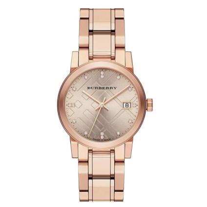 BURBERRY รุ่น  BU9126 BU9127 34mm ของแท้100% WATCH นาฬิกาแบรนด์เนม นาฬิกาผู้หญิง นาฬิกา ผู้ชาย สายสแ