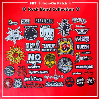 ☸ แพทช์เหล็กบนศิลปะวงร็อค ☸ 1 ชิ้น Punk Skull DIY เย็บบนเหล็กบนป้ายแพทช์