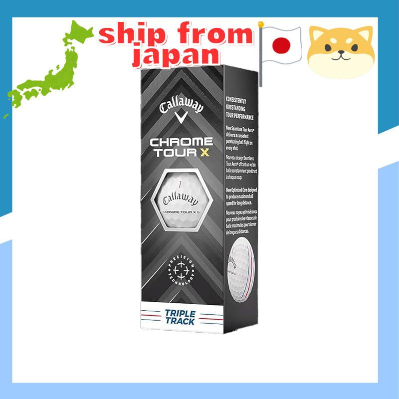 Callaway Golf Ball CHROME TOUR X Triple Track Ball White, Pack of 3, BL CG CHRM TOUR X 24 TRPLTRK 3B