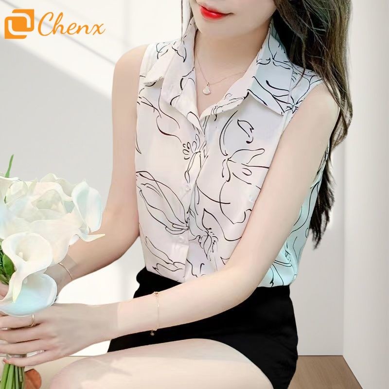 เสื้อแขนกุดชีฟองสไตล์โจ๊กเกอร์สำหรับเลดี้