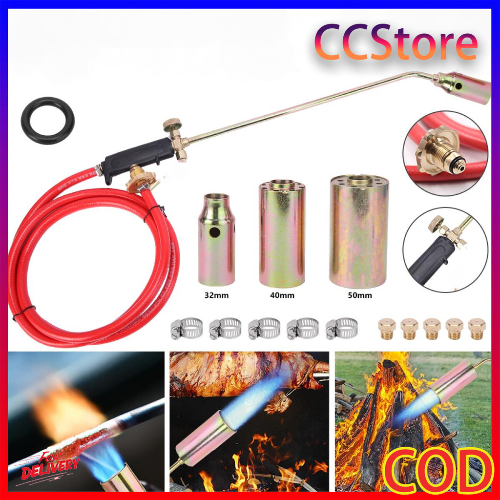 หัวเผาแก๊ส หัวเผา หัวพ่นแก๊ส พ่นขาหมู หัวเผาไฟ สาย ใช้ แก๊สLPG ส่งด่วน!Double Switch Type Liquefied 