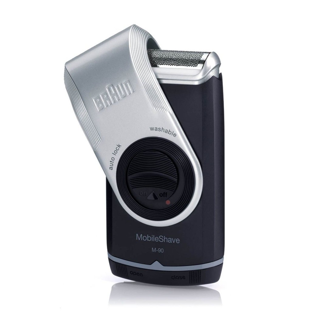 Braun Braun เครื่องโกนหนวดไฟฟ้าสําหรับผู้ชาย M90s แห้งแบบพกพาลูกสูบเครื่องโกนหนวดล้างทําความสะอาดได้