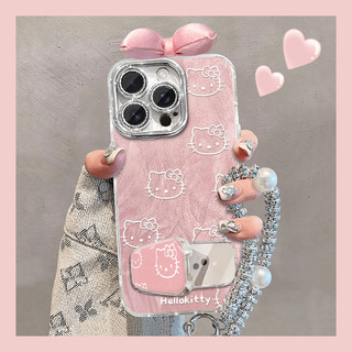 Case Cocok untuk iphone ip11 ip11Pro ip11ProMax ip15Pro ip14Plus ip13 ip12ProMax ip16Pro Max HP X Xs Xr 7 8Plus  transparan kitty