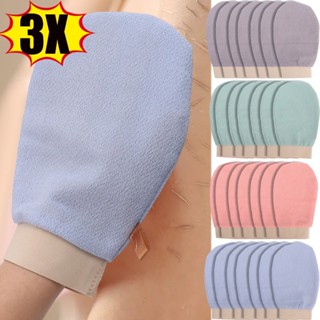 3 ชิ้นสปาขัดผิวนวมสําหรับอาบน้ํา/อาบน้ํา | ถุงมือขัดสองด้านท…