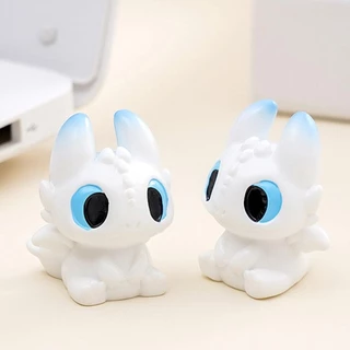 How To Train Your Dragon ตุ๊กตาไร้ฟันสีดําและสีขาวน่ารักของเล่นตกแต่งรูปขนาดเล็ก