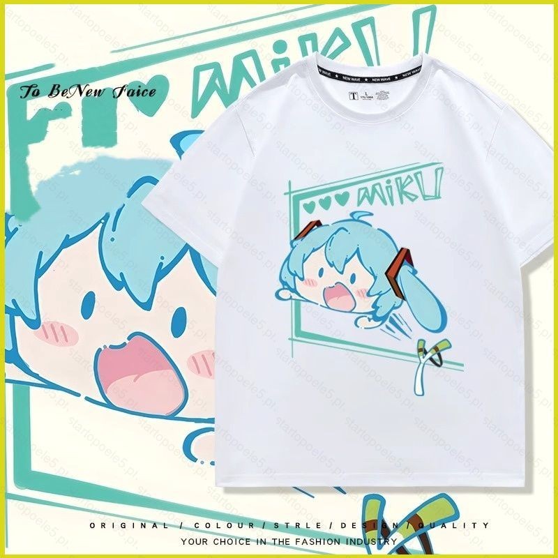 ST5 Hatsune Miku คอสเพลย์ผ้าฤดูร้อนเสื้อยืดอะนิเมะแขนสั้น TS5