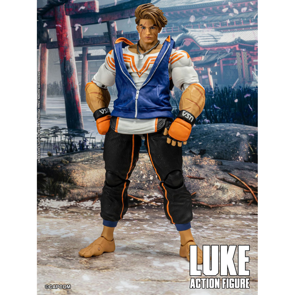 ของเล่นพายุของแท้ใหม่เอี่ยม 1/12 Street Fighter 6 Luke ของสะสมรูป