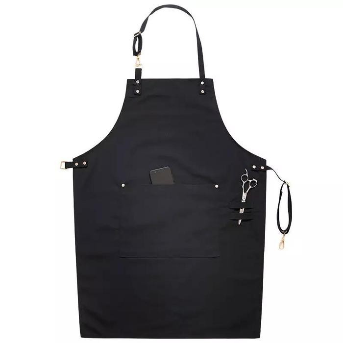 MONOLOG DRILL Kitchen APRON APRON APRON for Women Men Work APRON - สีดํา