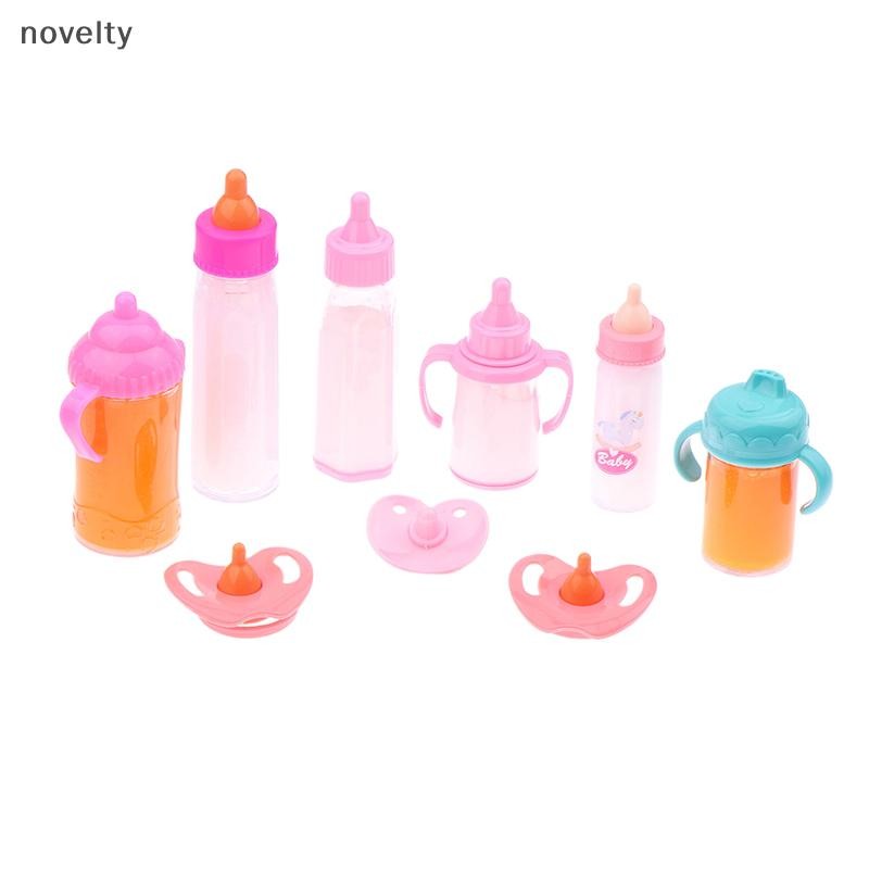 NLY 1 ชุด Baby Care ตุ๊กตาเด็กขวดนมชุดรถเข็นเด็กนมและขวดน้ําผลไม้ Pacifier Prop สําหรับตุ๊กตาเด็ก N