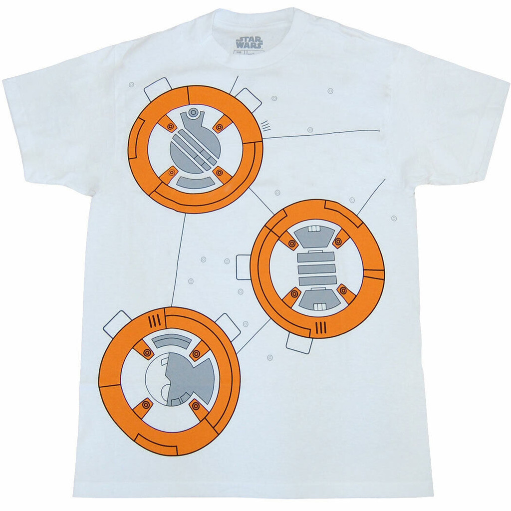 เสื้อยืดผู้ชายแบบ O-คอ พิมพ์ลาย BB-8 Star Wars ของขวัญสนุกๆ