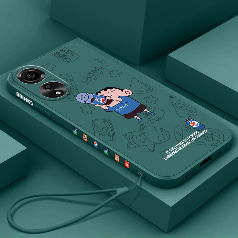 เคส Oppo A78 4G tpu ฟรีเชือกเส้นเล็กแฟชั่นเคสโทรศัพท์แบบนิ่ม KCXX – โปรปัง