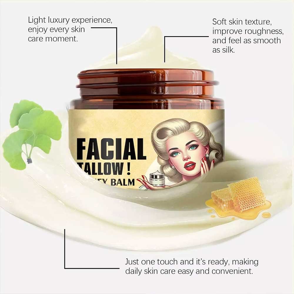 Facial Tallow Honey Balm Beef Tallow Cream Moisturising Balm Tallow Balm Beef Tallow Skincare
