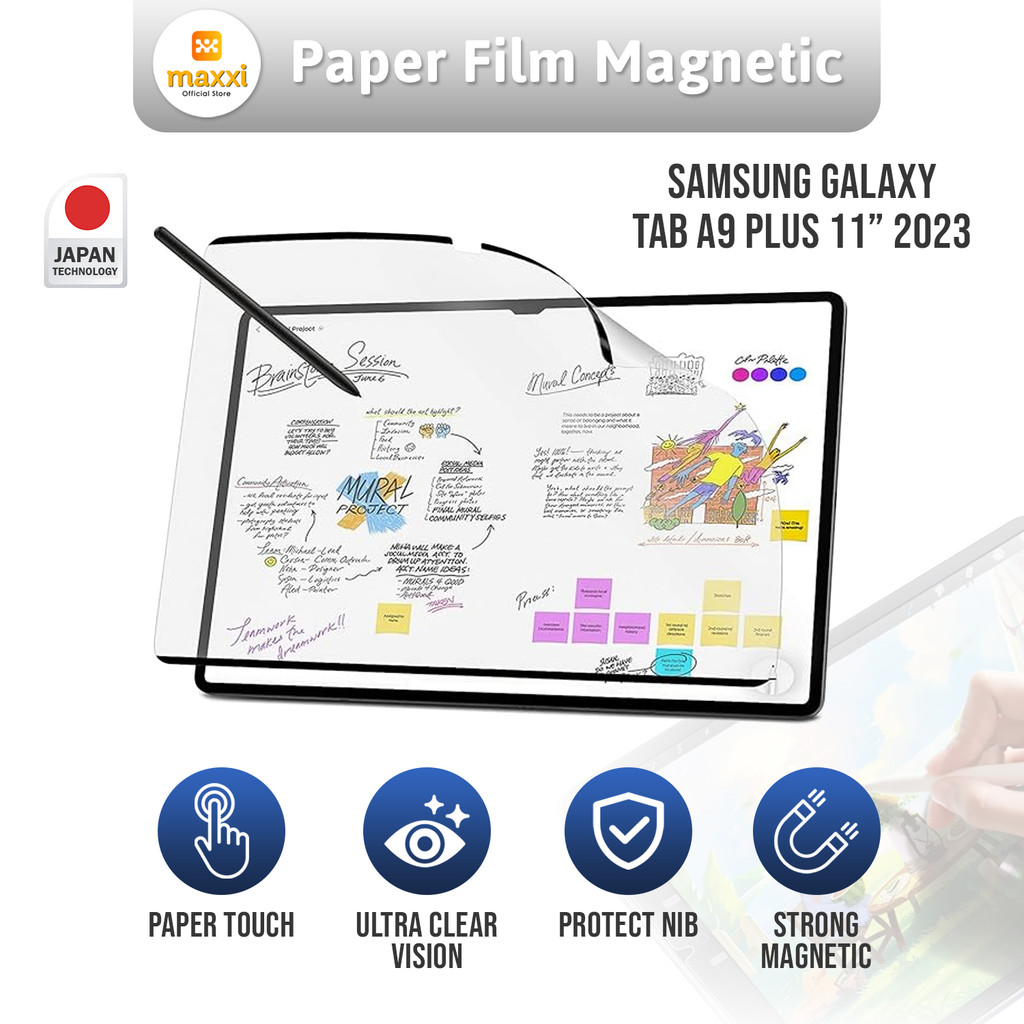 LAYAR ฟิล์มกระดาษเช่น Samsung Galaxy Tab A9 Plus 11 "A9+ 11 นิ้ว 2023 WiFi 5G LTE SM X210 X215 X216 