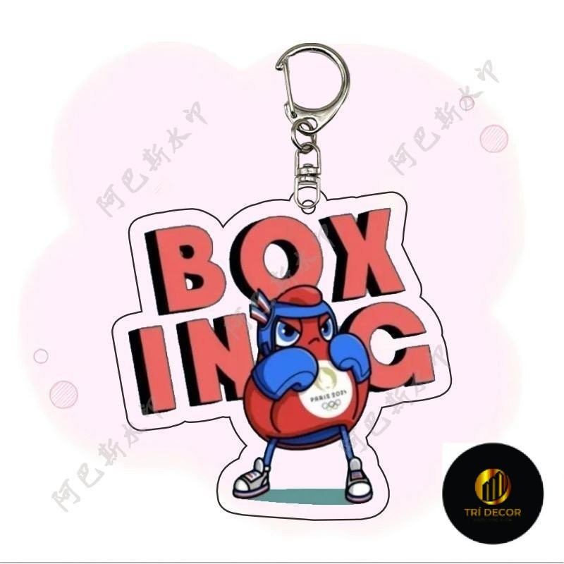 น่ารัก 2024 Paris Olympic Olympic Olympics จี้พวงกุญแจมาสคอตเพื่อส่งเพื่อนร่วมชั้น