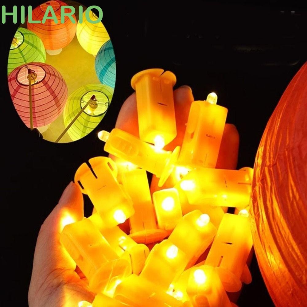 Hilario 10 ชิ้นโคมไฟ LED Wick, โคมไฟในตัวโคมไฟขนาดเล็ก, ใช้งานง่ายไฟอิเล็กทรอนิกส์สีเหลือง DIY วัสดุ Wicks โคมไฟกระดาษ
