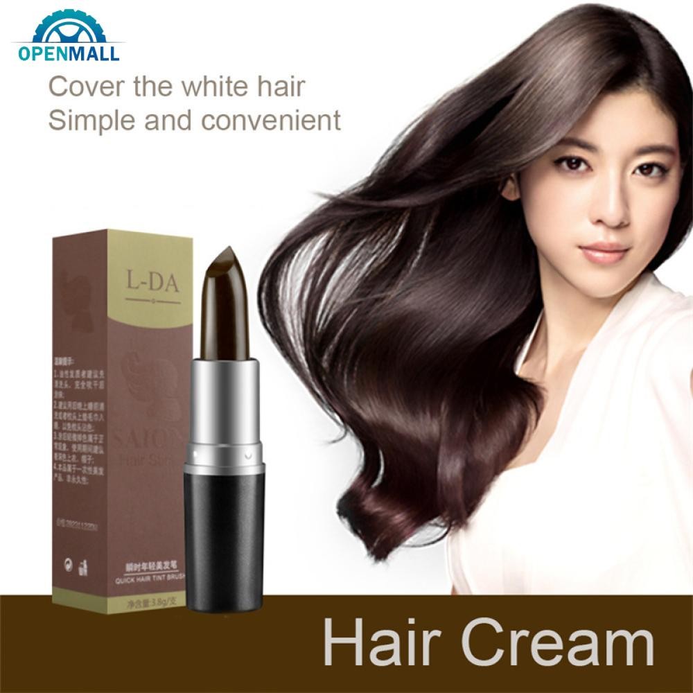OPL รูปร่างลิปสติกทิ้งย้อมผมชั่วคราวสําหรับคลุมผมสีขาว