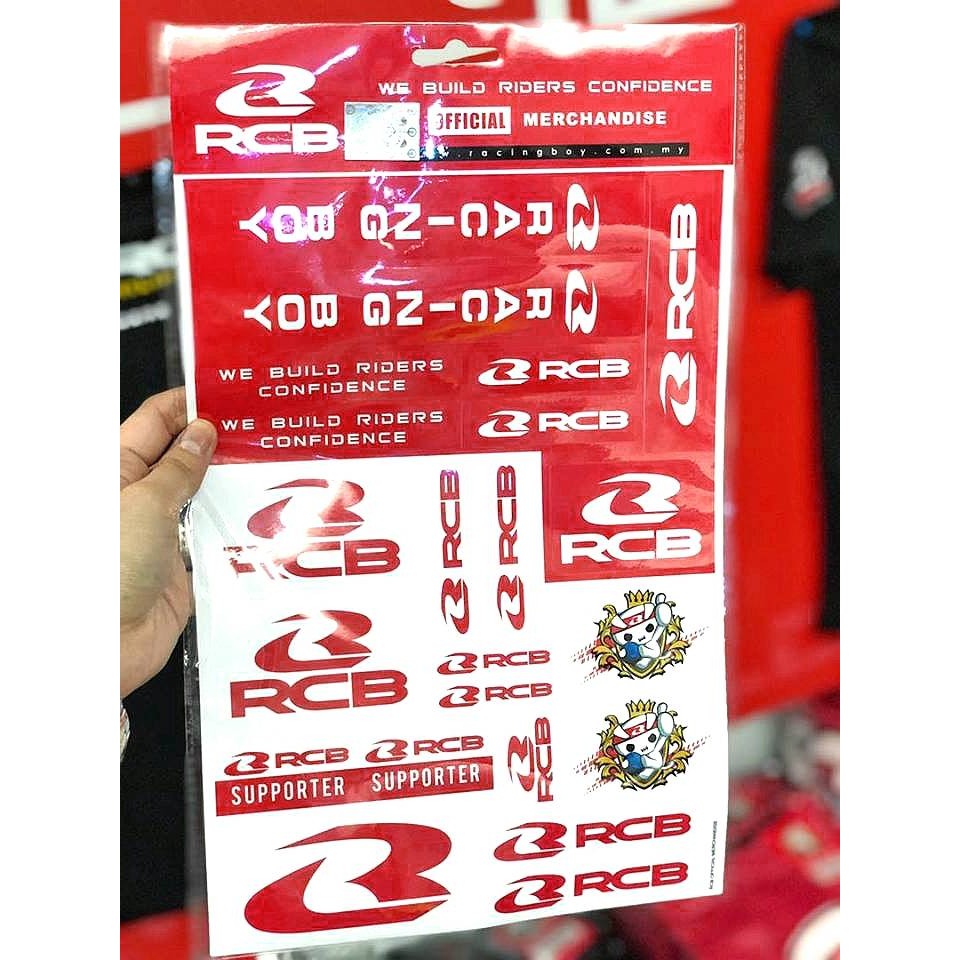 ชุดสติ๊กเกอร์ RCB แผ่นใหญ่ ติดรถทั่วไป