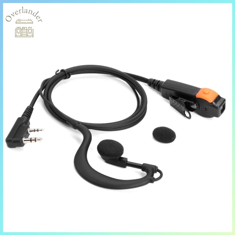 โอเวอร์แลนเดอร์☂ Au Dual PTT K Walkie Talkie วิทยุหูฟังไมโครโฟนสําหรับ Kenwood 888S TYT