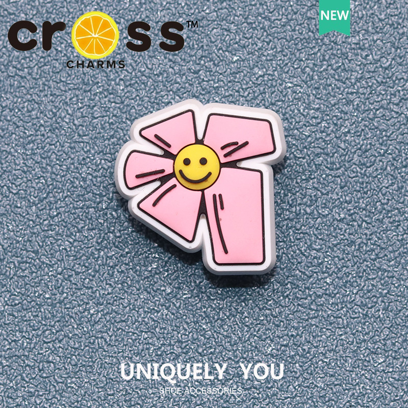 JIBBITZ cross charms ตัวติดรองเท้า Rainbow หัวใจผีเสื้อ ตัวติดรองเท้า cross