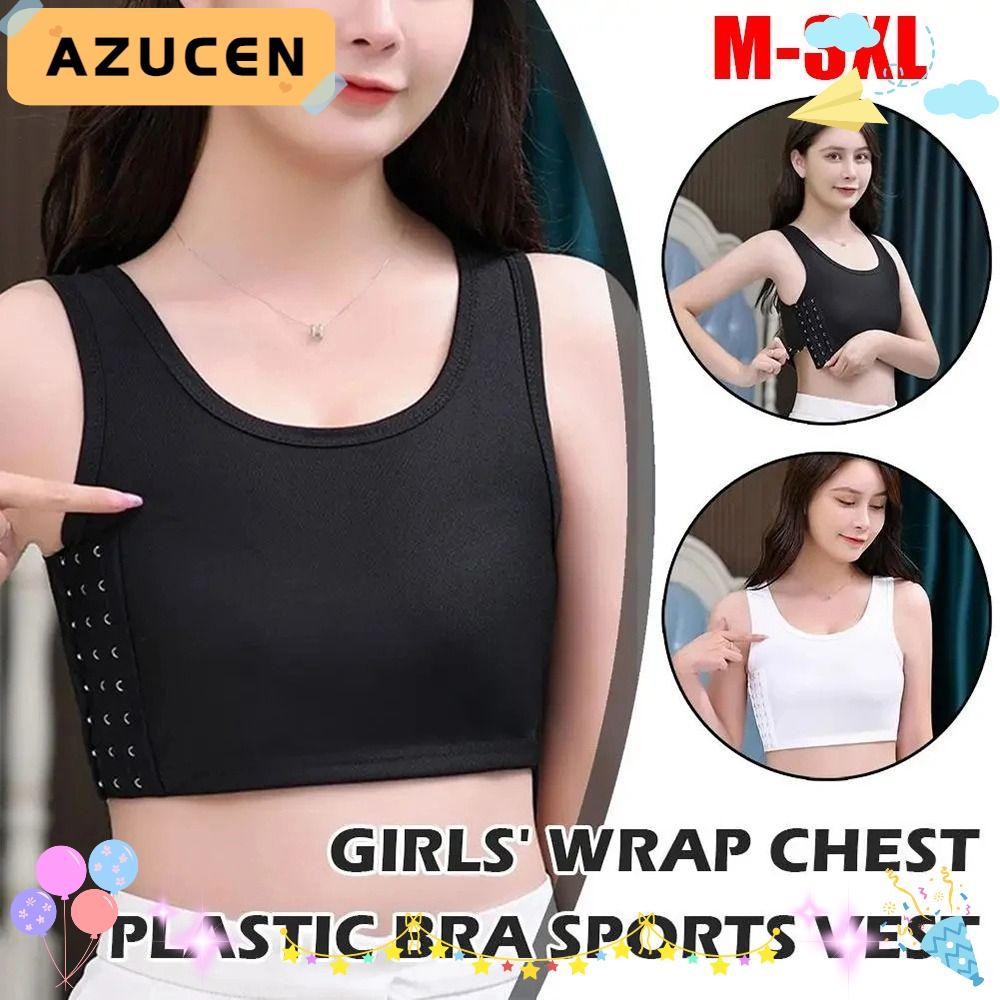 Azucen 1 ชิ้น Chest Shaper, เลสเบี้ยนทอมเสื้อกั๊กแบนเสื้อกล้ามเต้านม, ชุดชั้นในรัดตัว Trans เลสเบี้ยน Breast Binder