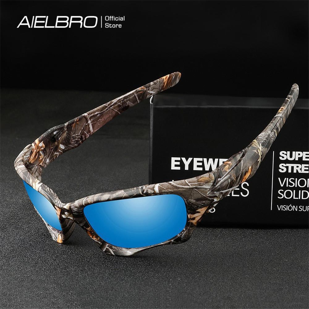 AIELBRO แว่นตากันแดดผู้ชายขับรถ Shades ชายขี่จักรยานแว่นตา Camping ตกปลาแว่นตา Sun แว่นตา UV400